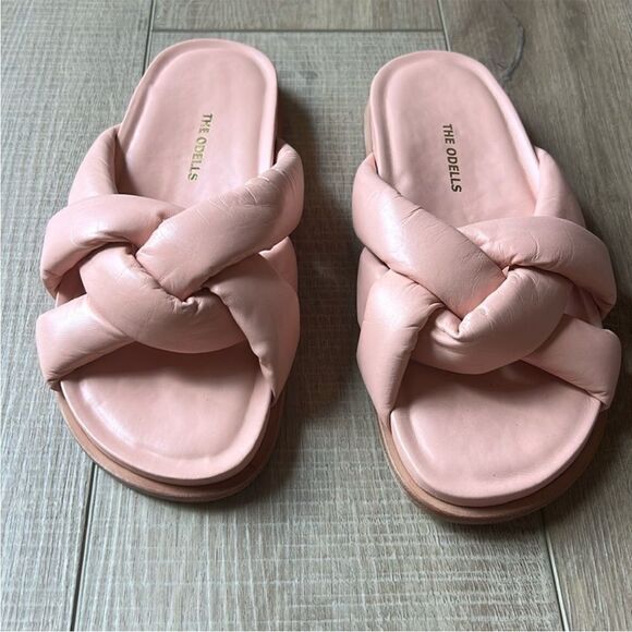 Anthropologie The Odells Puffy Slides Pink Summer Sandals EU 40 US 9.5 - Picture 2 of 7